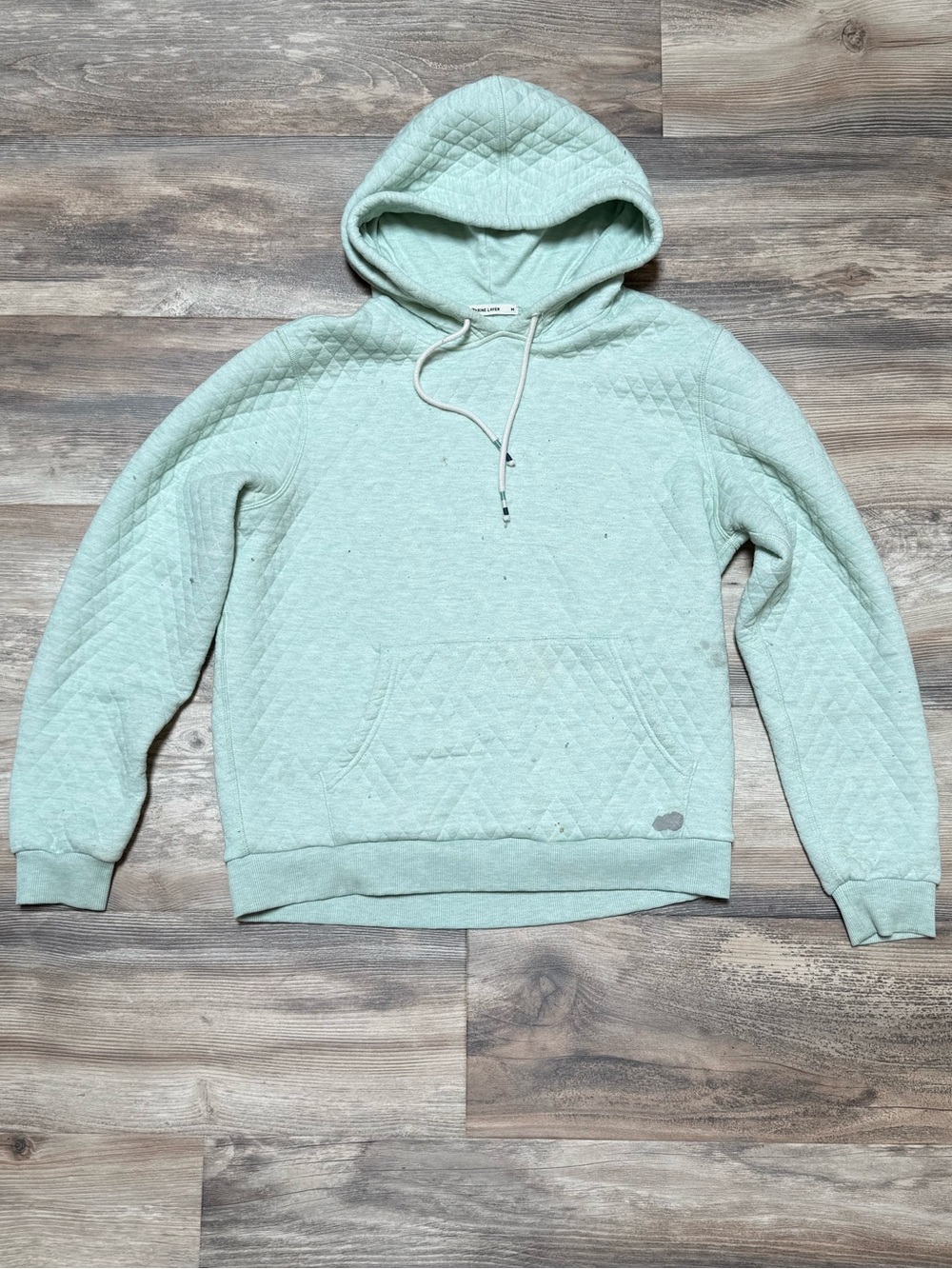 Marine Layer Corbet Quilted Hoodie Women’s Medium Mint Green Pullover